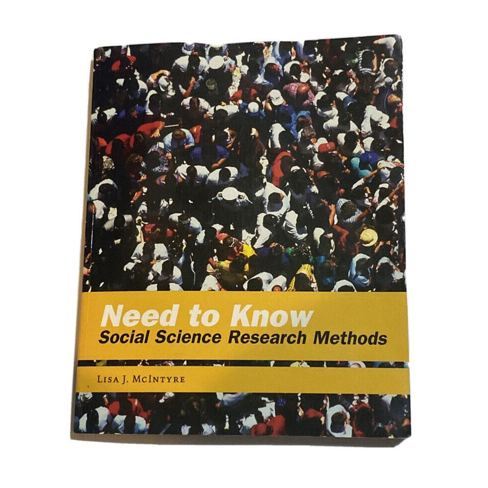 Need to Know: Social Science Research Methods, Lisa‎ McIntyre book